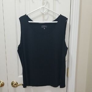 2/$13 NWT Charter Club Black Sleeveless Tank Top Sz 3X